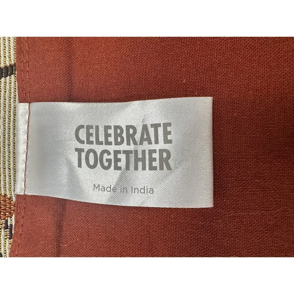 Celebrate Together Fall Leaves Table Runner Rust Red Orange Green
